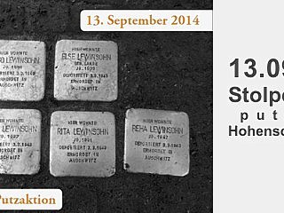 Stolperstein Putzaktion Hohenschönhausen