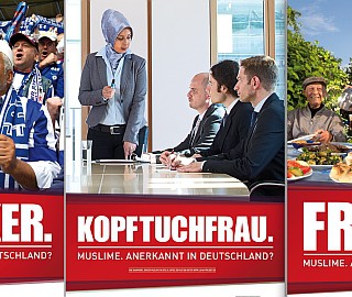 Kampagne: „Muslime. Anerkannt in Deutschland?“ der Teilnehmer/innen des  Projekts JUMA-jung, muslimisch, aktiv